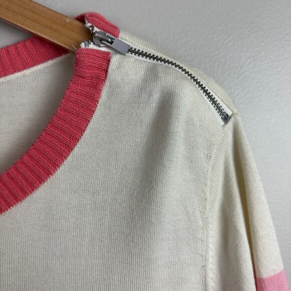 Talbots Women's 2X XXL 2XL Ice Cream Rainbow Stripe Color Block Sweater - Picture 3 of 6